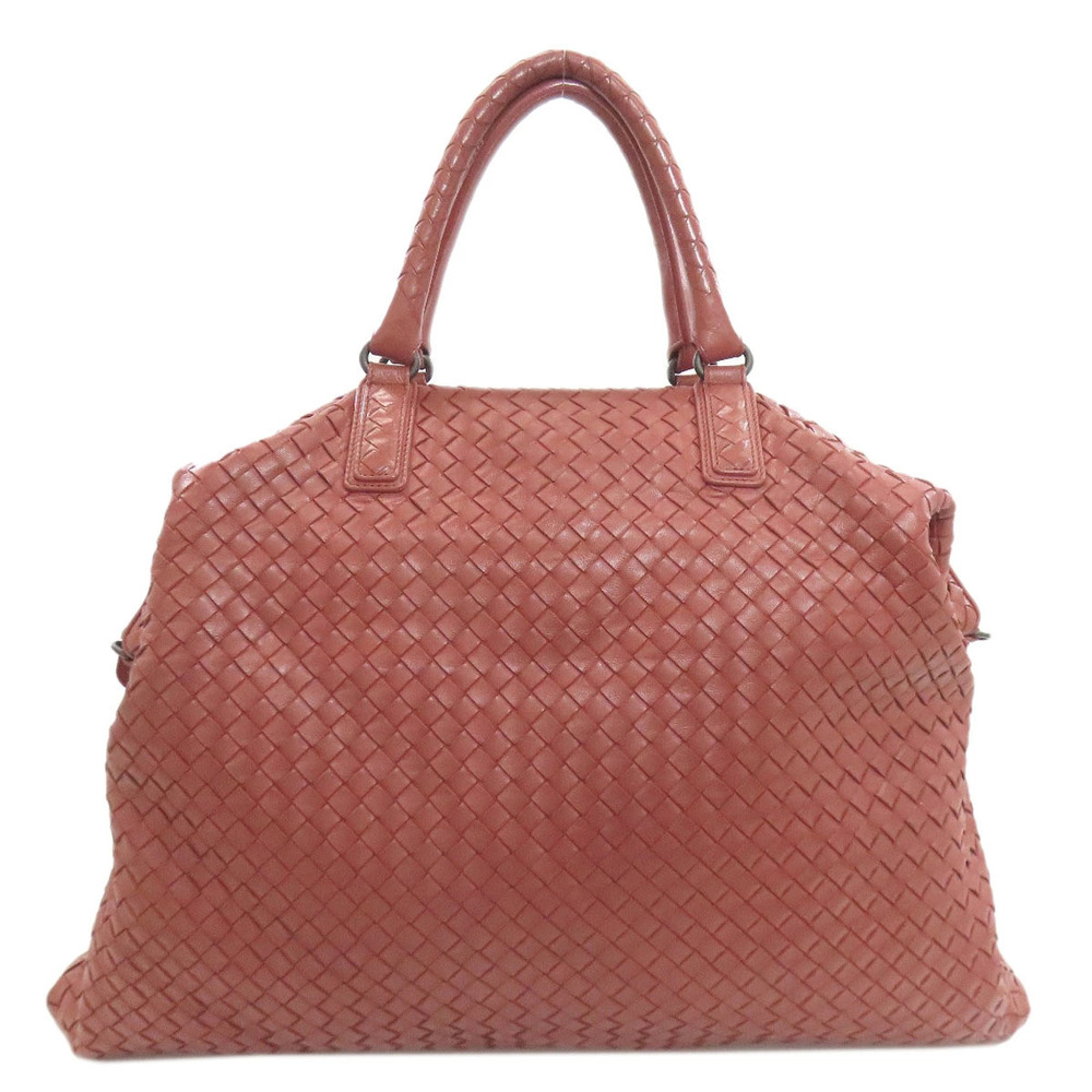 Bottega Veneta Calfskin Handbag Intrecciato Black